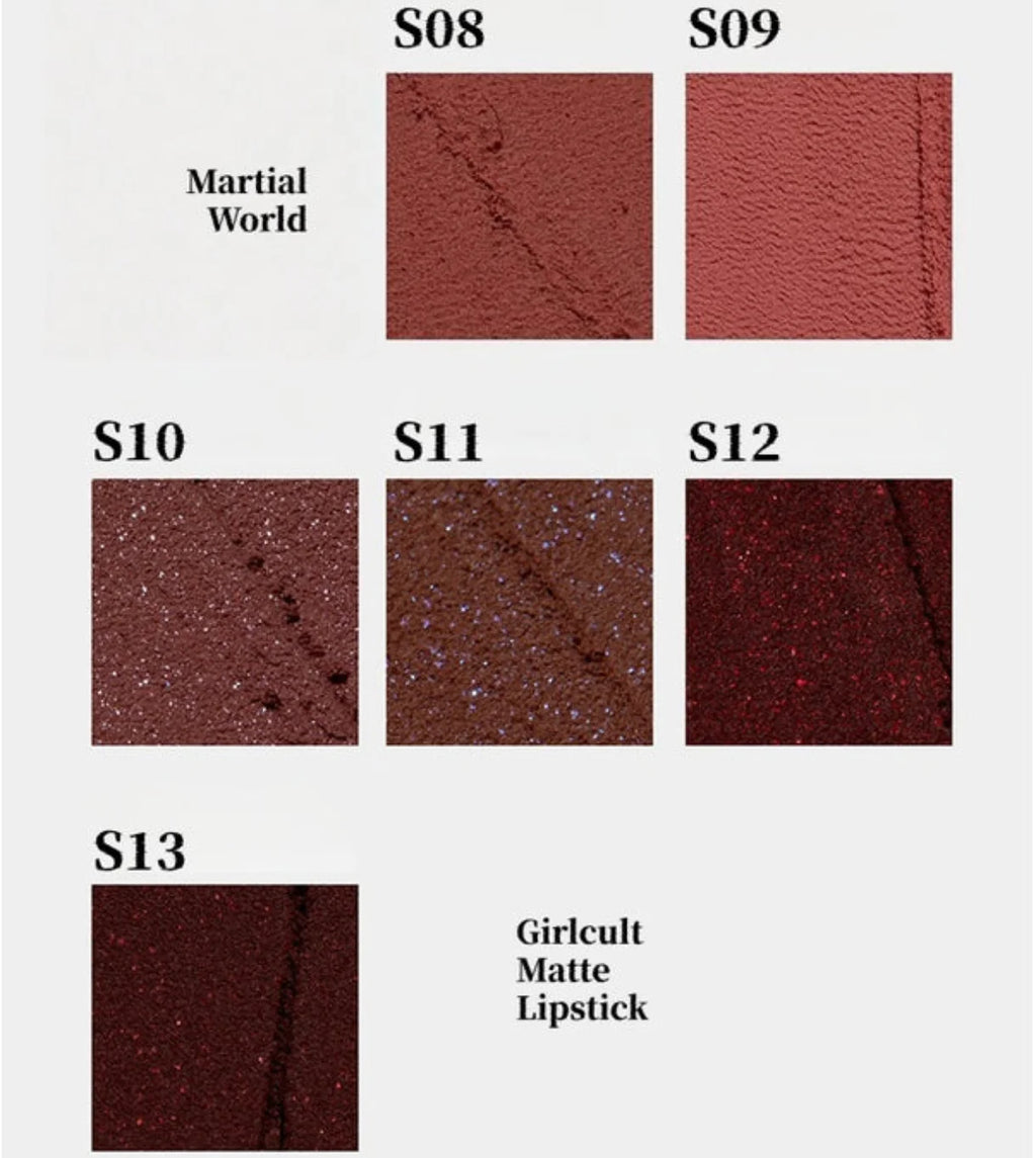 Girlcult MARTIAL WORLD LIPSTICK Lip Cream Mud Thin Matte Soft Mist Zpaxo