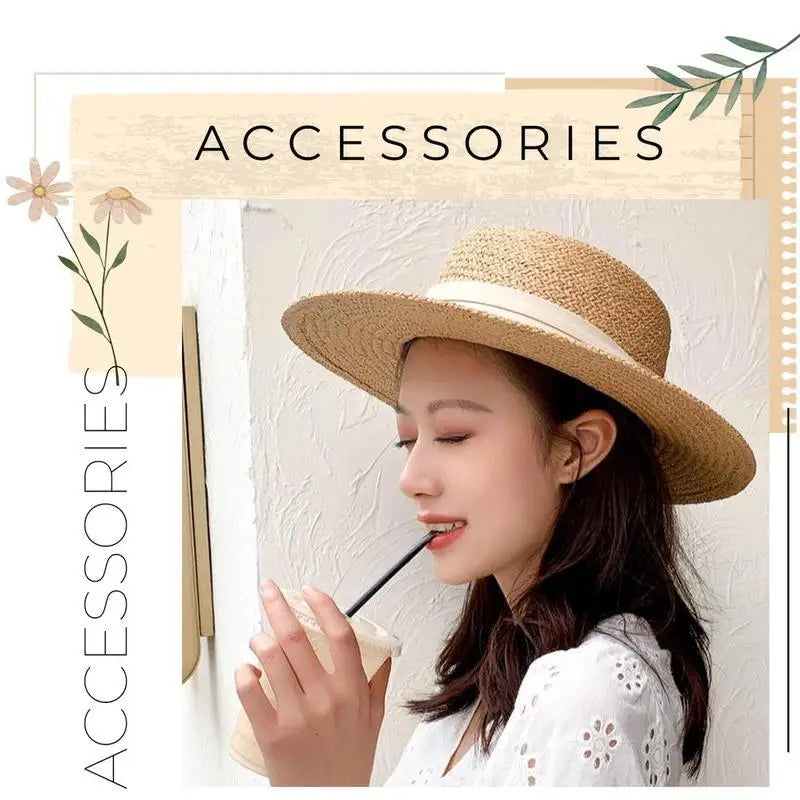 Wide Brim Panama Straw Hat – UV Sun Hat for Beach & Travel