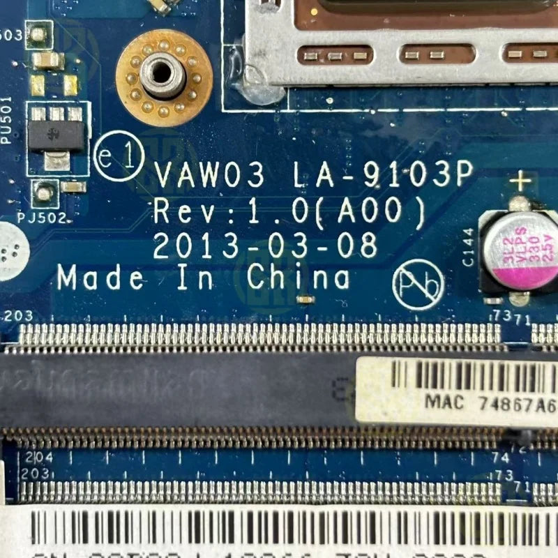 LA-9103P Dell Laptop Inspiron 5535 0GDC8J A4-5145 CPU Motherboard