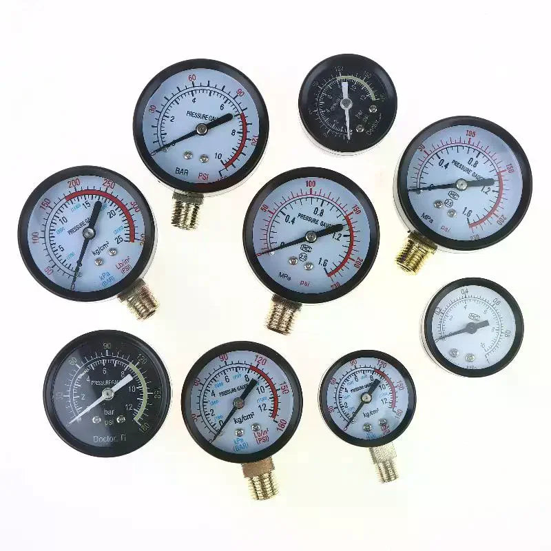 1Pcs 0-25Bar 0-10Bar 0-12Bar Hydraulic Fluid Measuring Instrument Air Compressor Pressure Gauge DIY Accessories Zpaxo