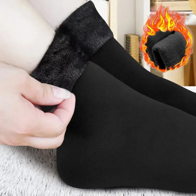 Thermal Plush Velvet Winter Floor Socks – Unisex 3-Pair Set