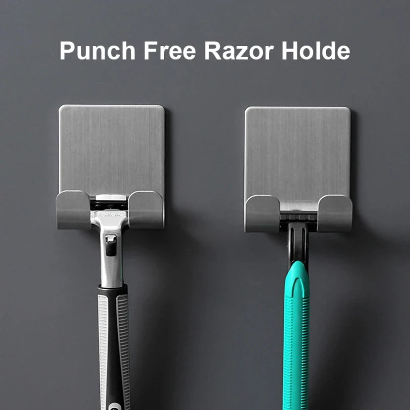 Wall Razor Holder Storage Hook Bathroom Shaving Razor Rack Men Shaver Holder Shelf Hanger Razor Stand Razor Blade Holder Hooks Zpaxo