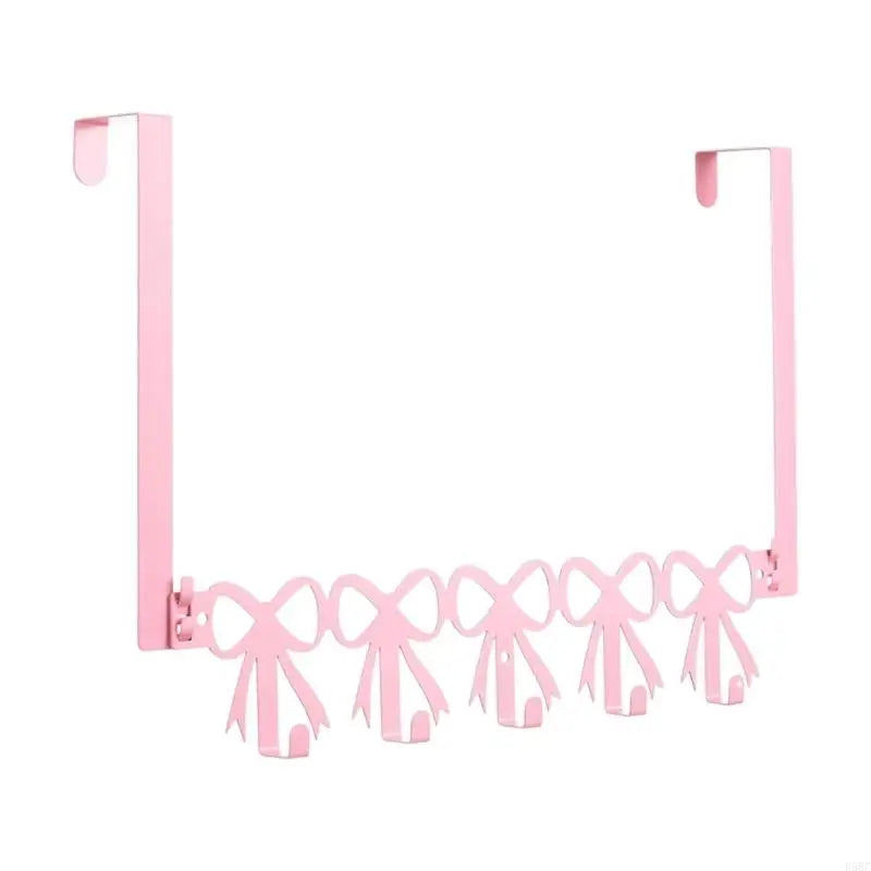 Multi Purpose Pink Metal Door Hanging Hook Clothes Bags Towels