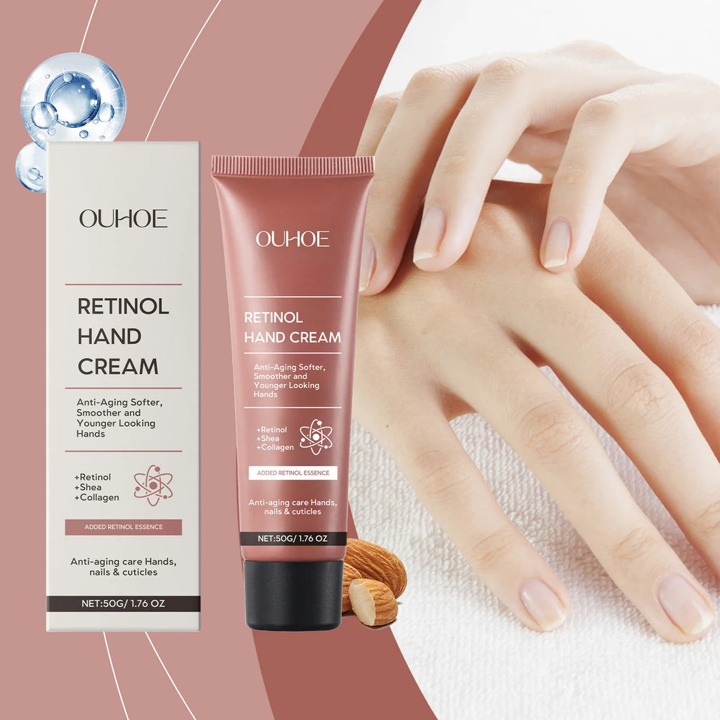 Retinol Hand Cream Firming Hand Lotion Retinol Moisturizer For Aging Dry Cracked Hands Hydrates & Soothes Dry Hands Non-Greasy Zpaxo