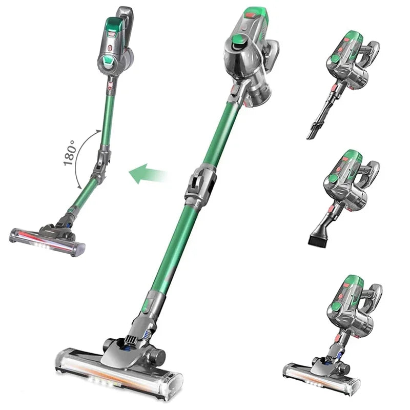 Portable Foldable Vacuum Cleaner LED Light Large Suction Handheld Cordless Wireless Vacuum Cleaner for Carpet Car Home Appliance Zpaxo
