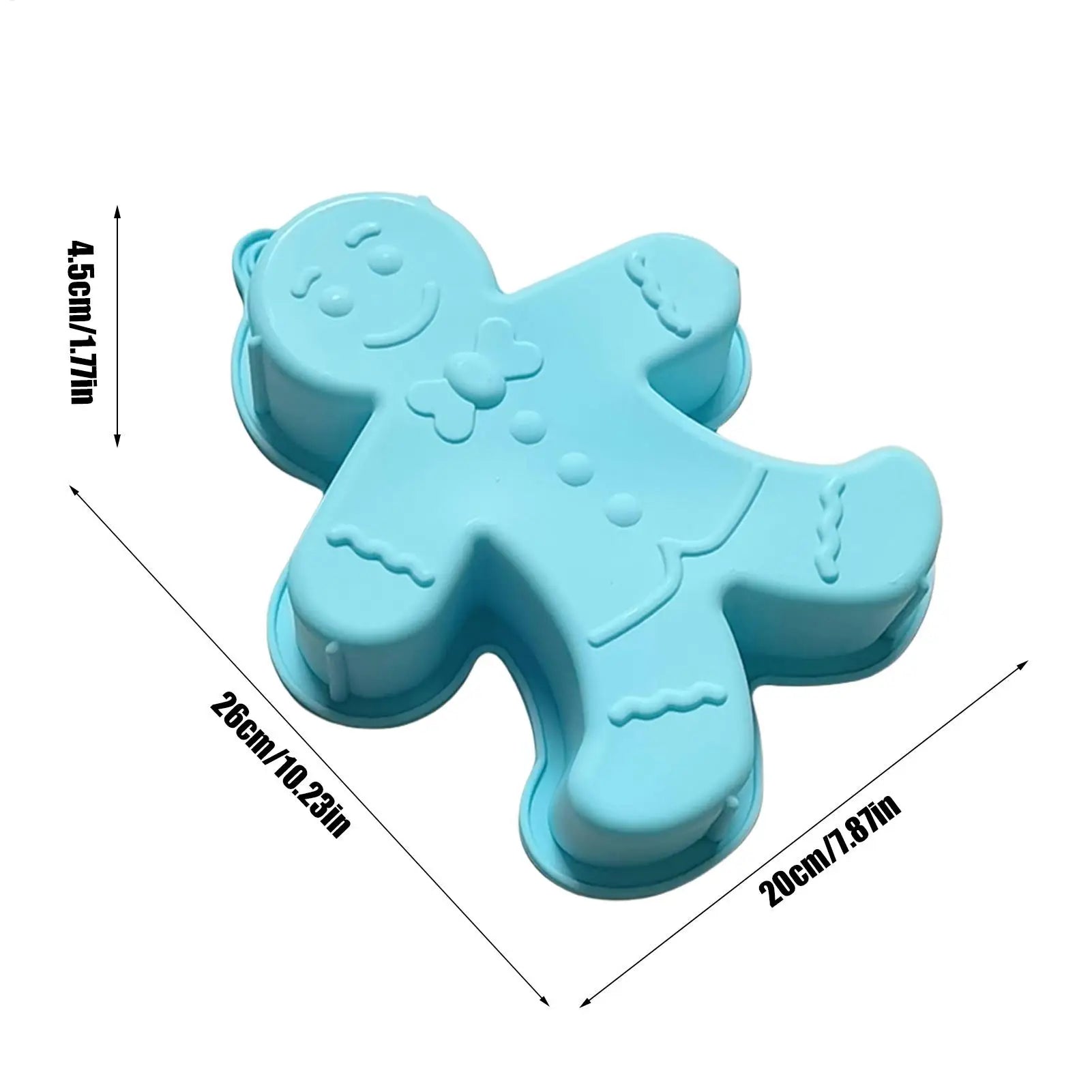 3D Silicone Gingerbread Man Baking Mold Non Stick Christmas Tray Cake