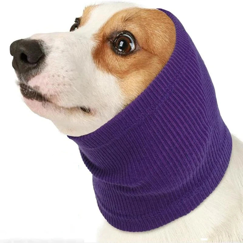 Dog Grooming Earmuff Warm Headband Ear Cover Neck Hat Noise Cancel Zpaxo Purple M