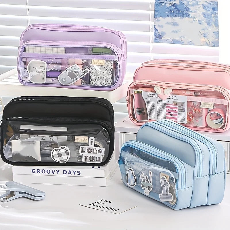 Large Capacity Pencil Case Multi-functional Pen Bag Markers