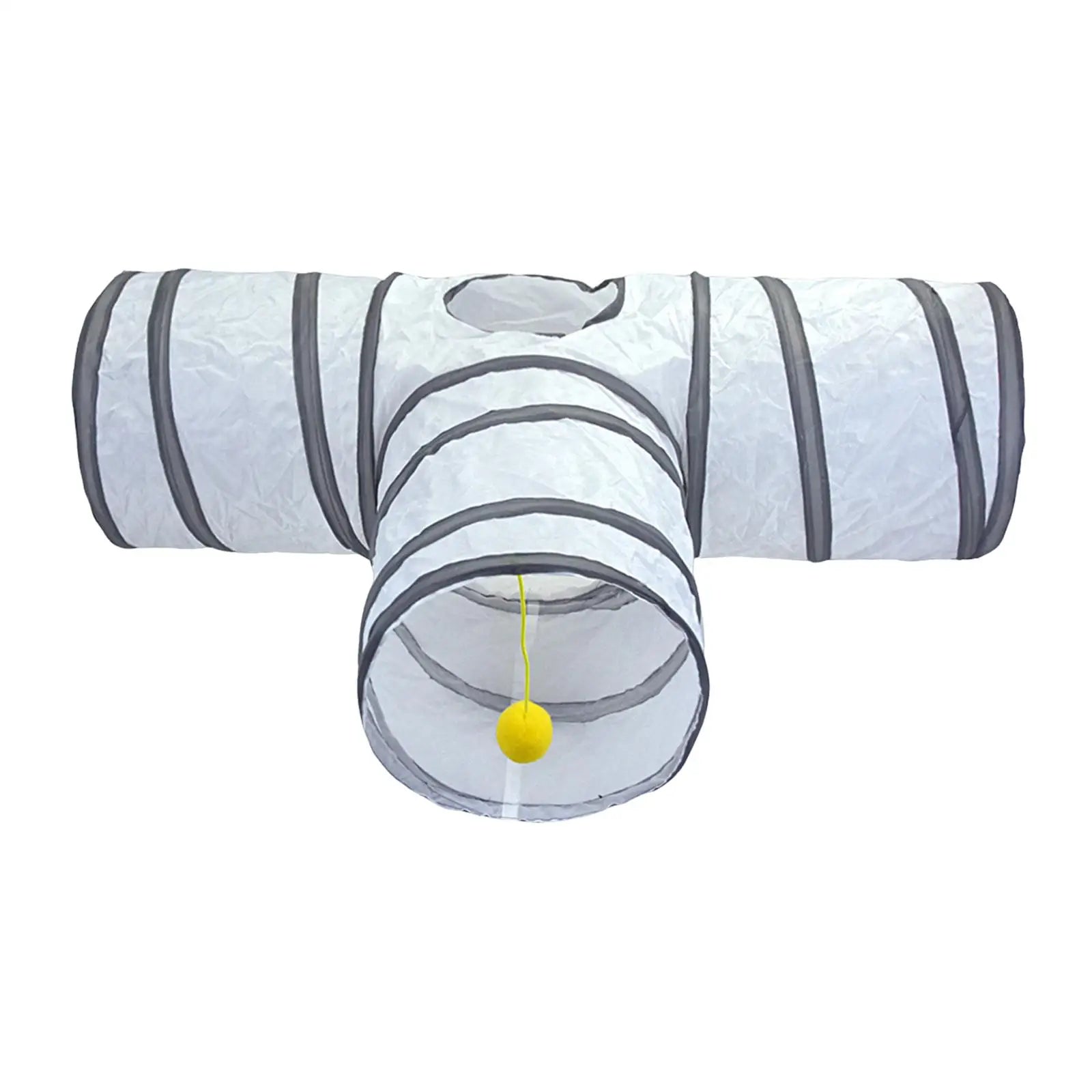 Collapsible Cat Tunnel Tube T Shape Agility Play Durable Scratch Resistant Kitty Toys for Rabbit Bunny Cats Ferrets Training Zpaxo