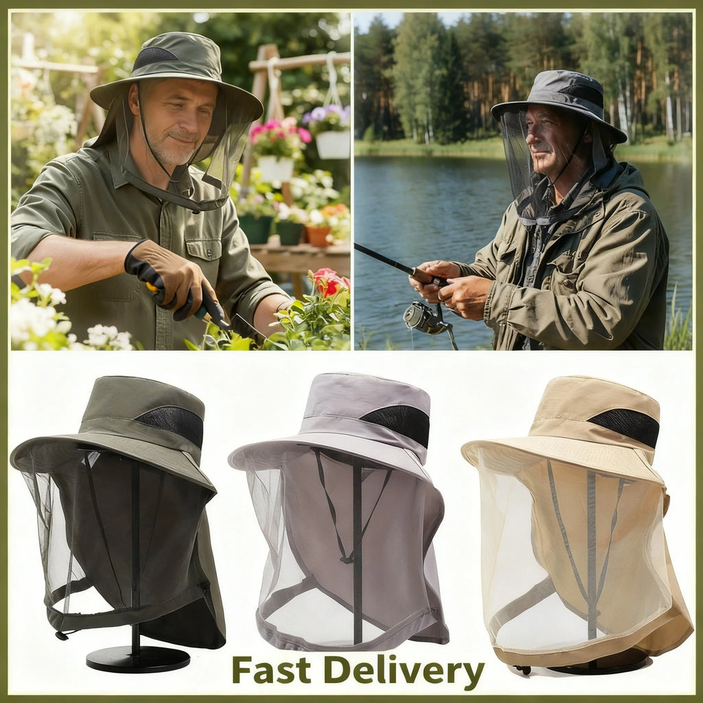 Mosquito Net Sun Hat – UV & Insect Protection Outdoor Cap Mosquito Net Hat Zpaxo