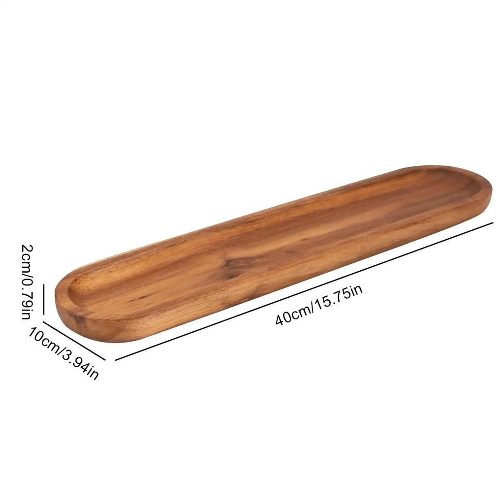 Wood Serving Tray Multi-functional Decorative Food Dessert Cheese