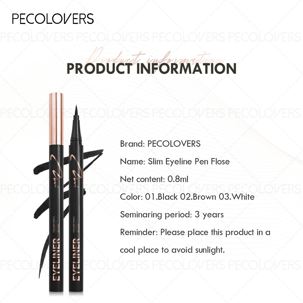 Ultra-thin Liquid Eyeliner Pen Waterproof Quick Dry Smudge-proof