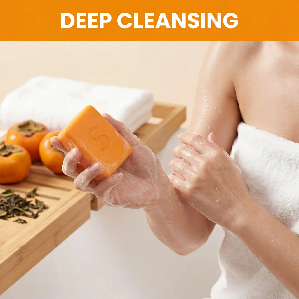 Persimmon Bath Soap – Deep Cleansing & Moisturizing Bar Moisturizing Bar Soap Zpaxo