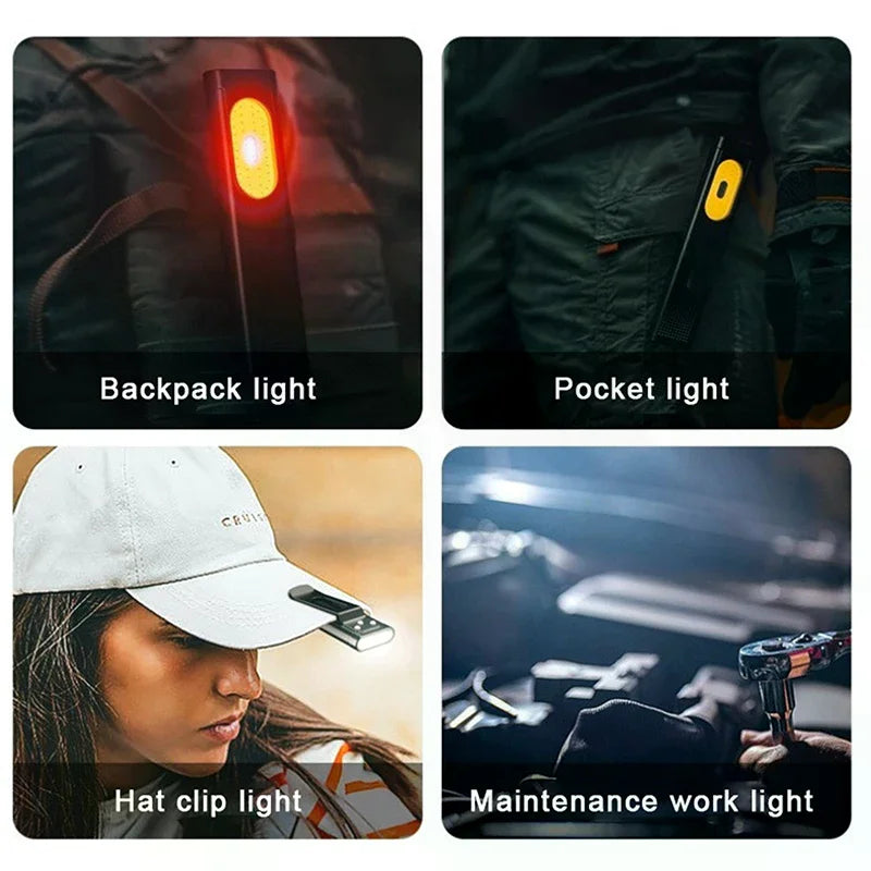 Security Flashing Work Light Warning Light Strong Light Mini Portable Outdoor Maintenance Emergency EDC Flashlight Knife Cap Cli Zpaxo