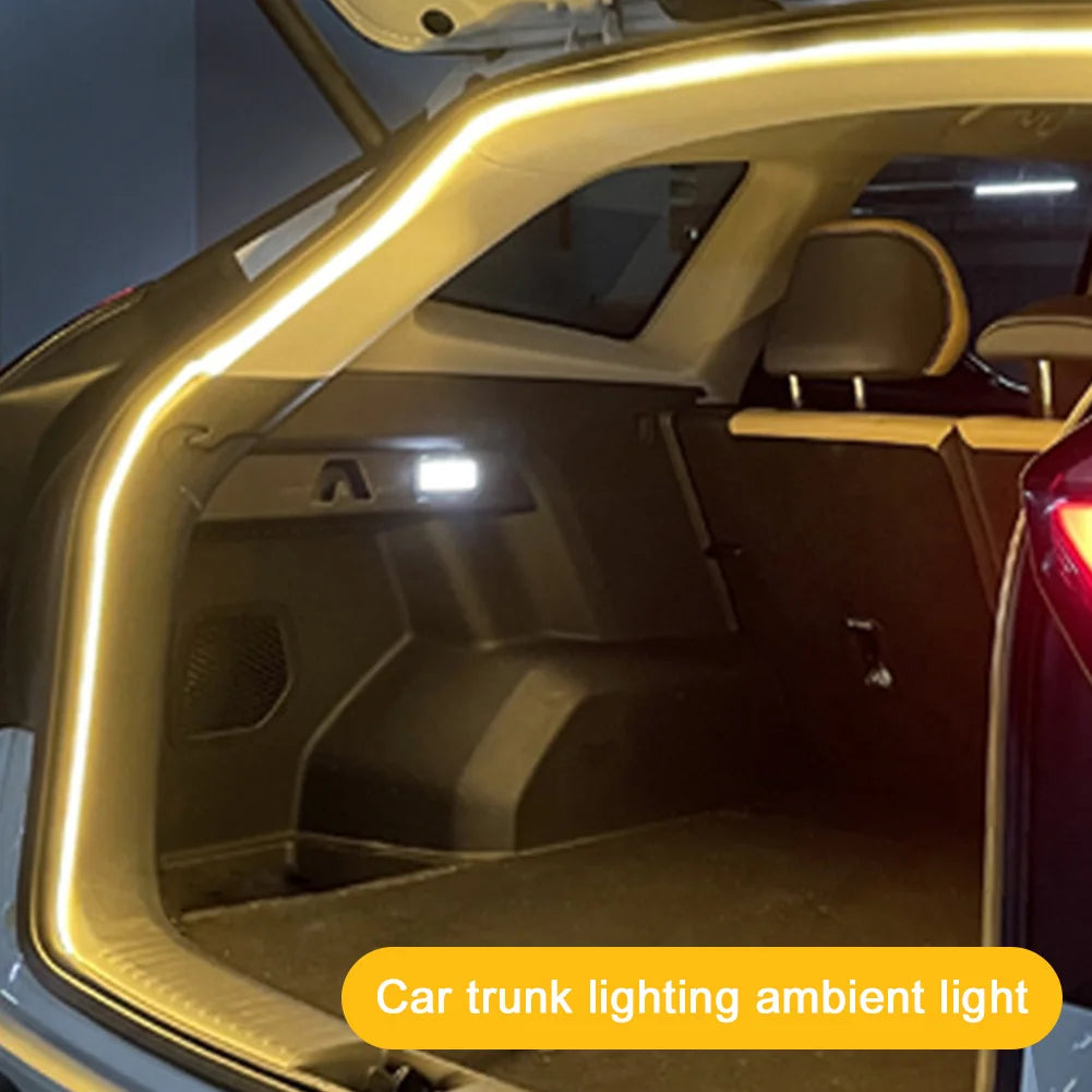 2M 4M LED Car Trunk Light Strip No Drilling Dynamic Flowing Ambient