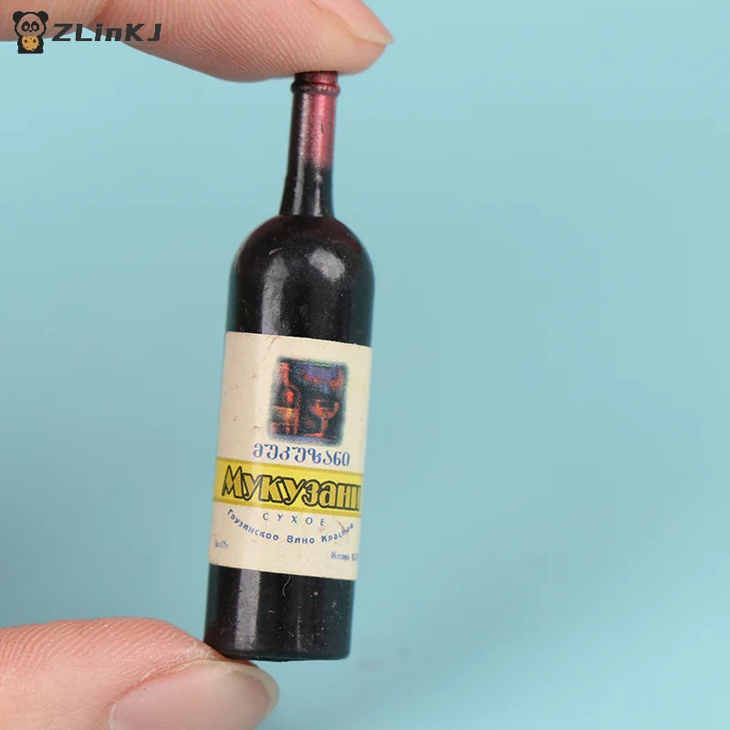 ▶10Pcs 1/12 Dollhouse Miniature Mini Wine Bottle Set With Box Simulation Drinks Model Toys For Doll House Decoration Accessories Zpaxo