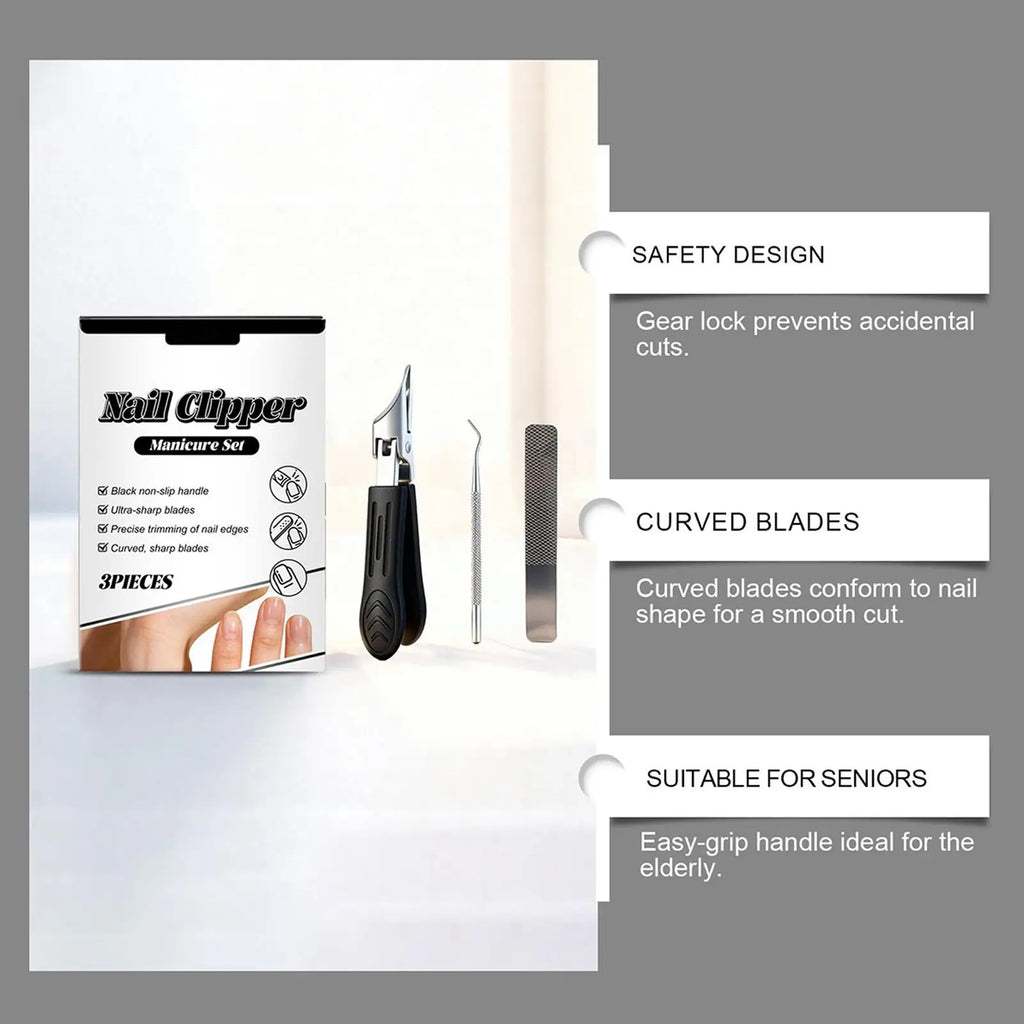 Angled Nail Clippers – Wide Opening Anti-Splash Trimmer Nail Clipper Trimmer Zpaxo