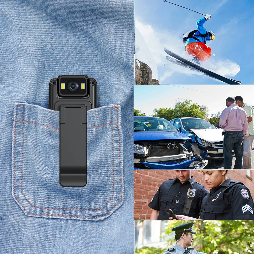 HD Wifi Mini Camera 1080P Portable Digital Video Recorder Body Camera Infrared Night Vision Police Camera with Screen Display Zpaxo