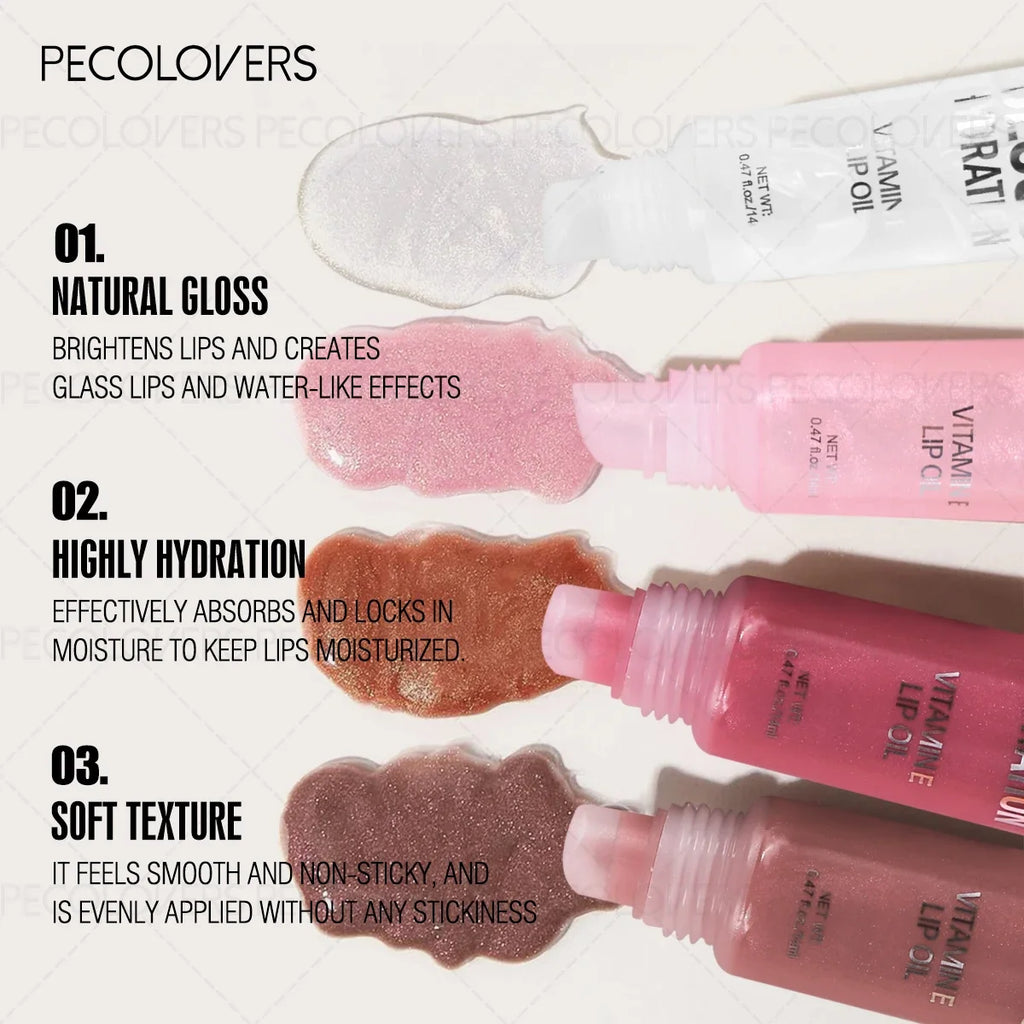 1PC Gloss Lip Gel, Glitter, Nourishing, Non-Sticky Lip Oil-Perfect Gift for Women with All Skin Types, Halloween Christmas Gifts Zpaxo