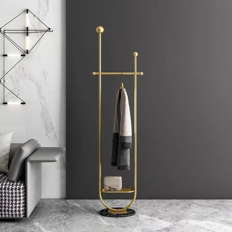 Floor Standing Coat Rack Light Luxury Hat Stand Hooks Freestanding