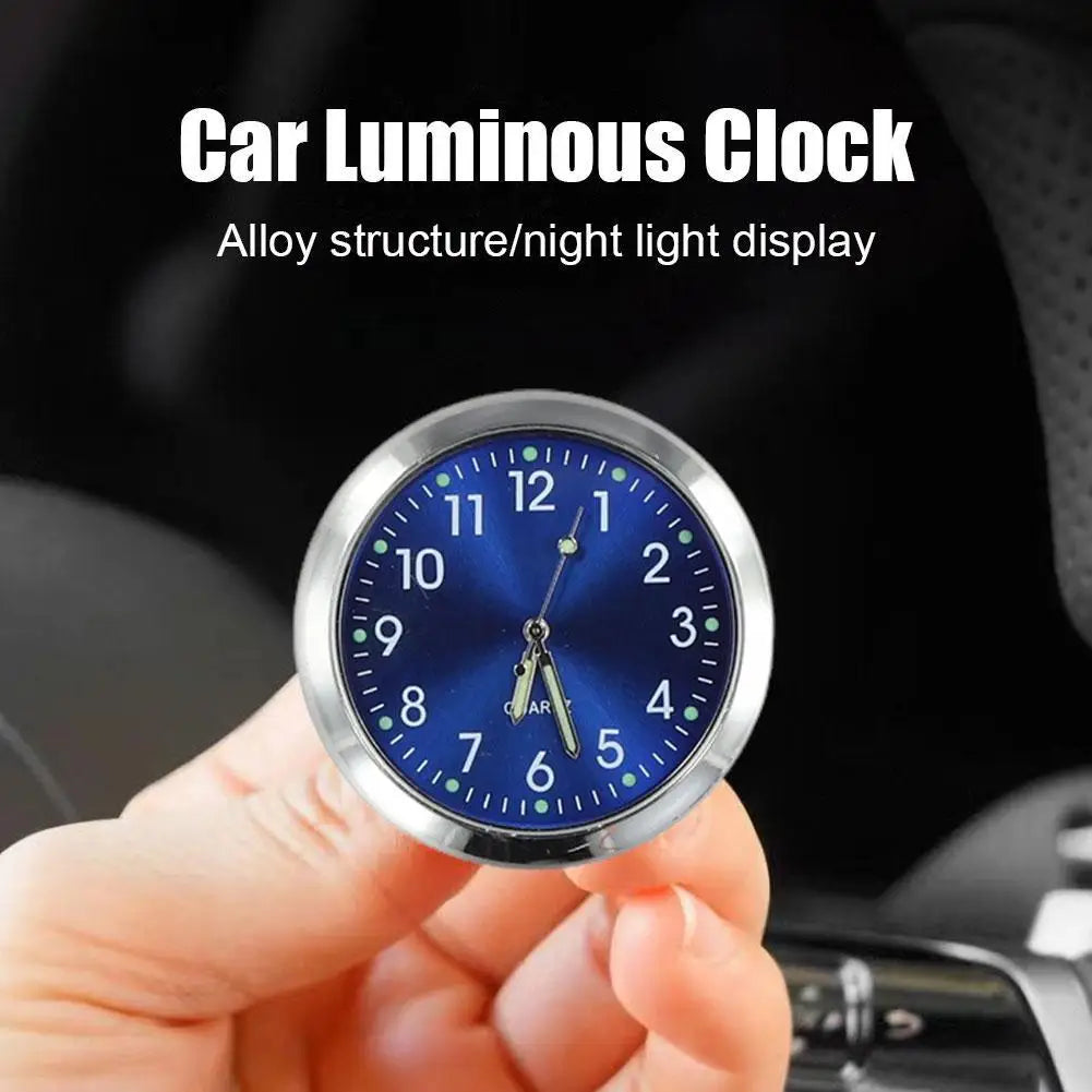 1Pcs Mini Universal Car Clock Luminous Auto Ornament Internal Stick-On Waterproof Mini Watch Car Quartz Clock Car Accessories Zpaxo