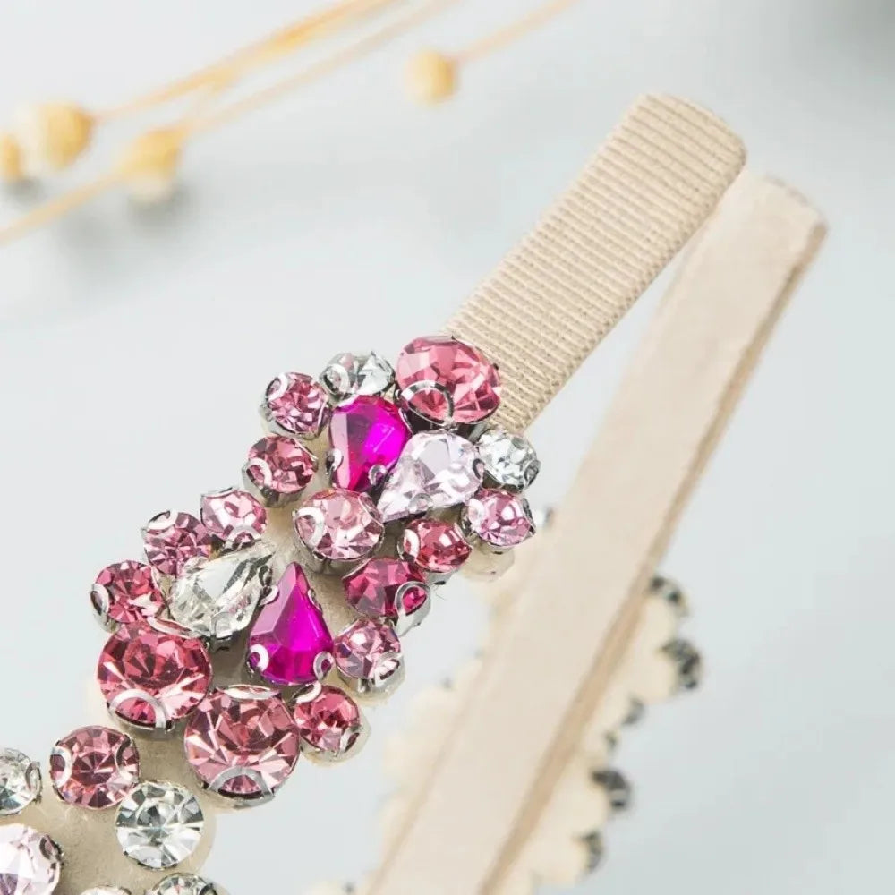 Retro Women Baroque Hairbands Rhinestone European and American Full Diamond Headband Palace Style Hair Ties Hair Accessory Zpaxo