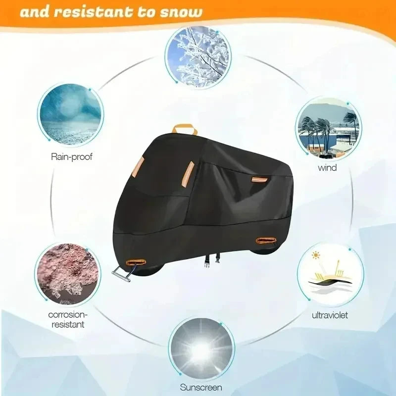 Motorcycle Cover Waterproof All Season Dustproof UV Protective