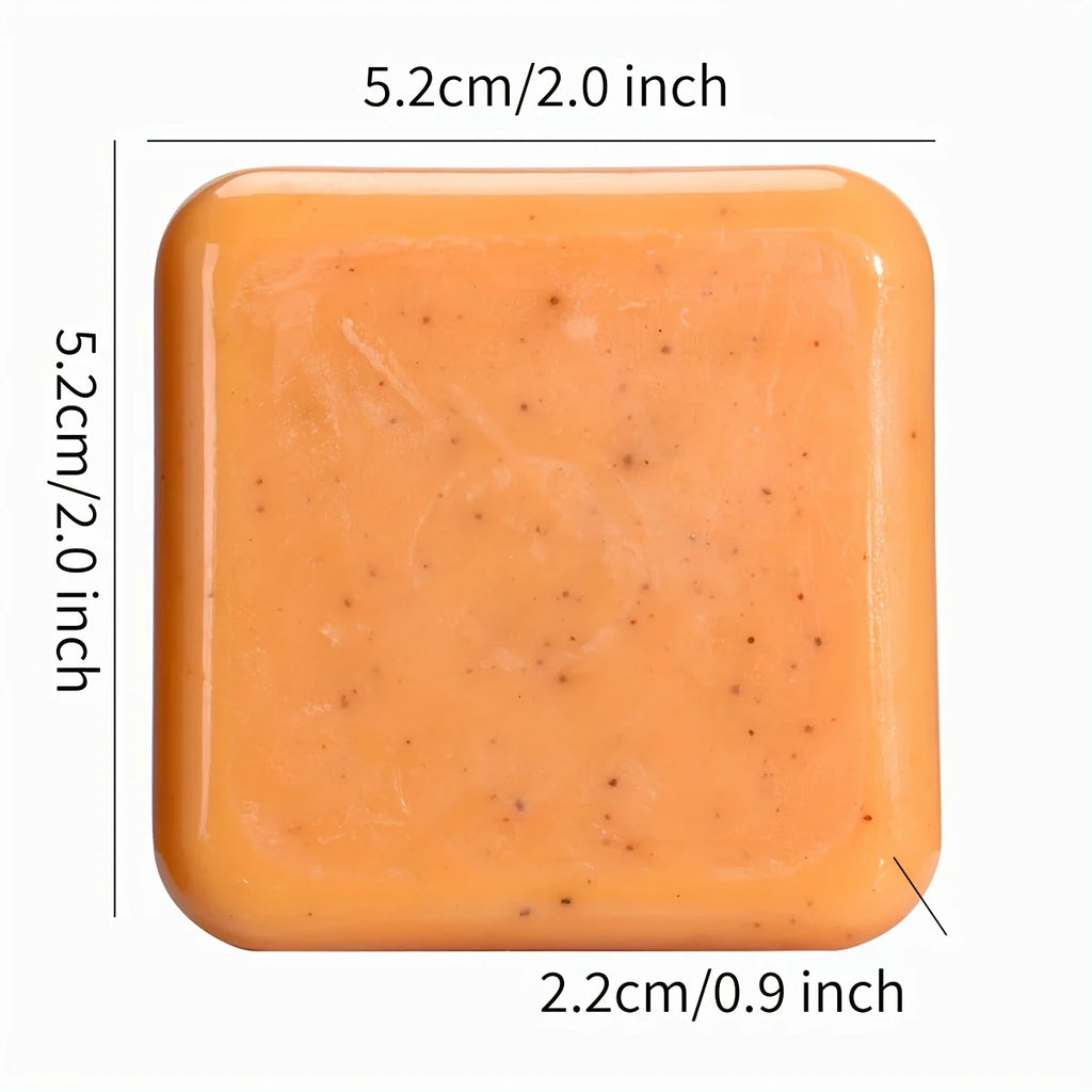 70g Turmeric Shaving and Cleansing Soap with Added Vitamin C to Make the Skin More Beautiful, Walnut Shell Powder Deeply Cleanses Zpaxo