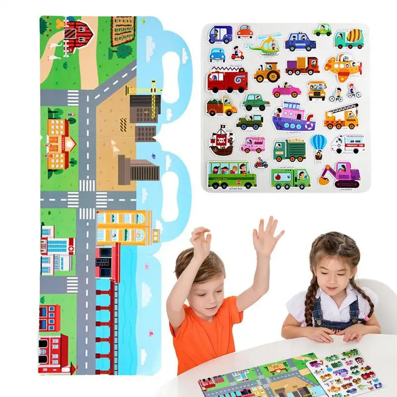 Reusable Sticker Book Preschool Toy Learning Activities Educational Toy Sticker Book For Early Learning Fine Motor Skills Zpaxo