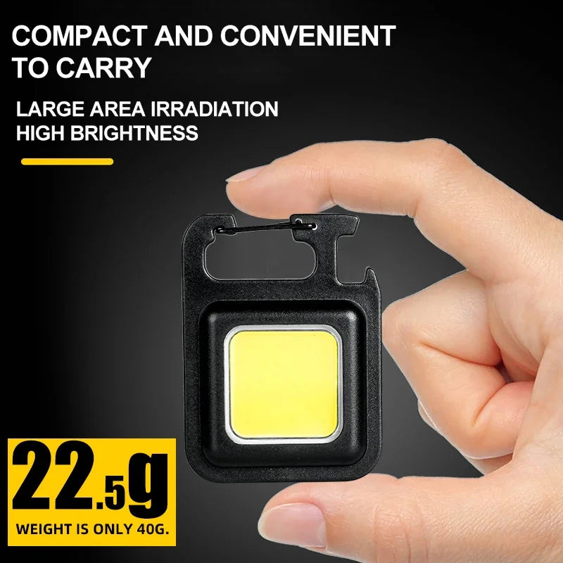 ESMARTER Mini COB Keychain Flashlight – 800LM, Magnetic, 4 Modes