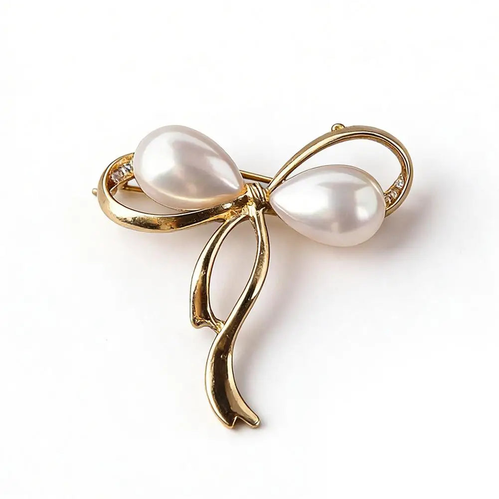 Luxury Zircon Tulip Flower Pearl Brooches For Women Fashion Crystal Floral Leaf Lapel Pins Banquet Patry Clothes Corsage Jewelry Zpaxo F