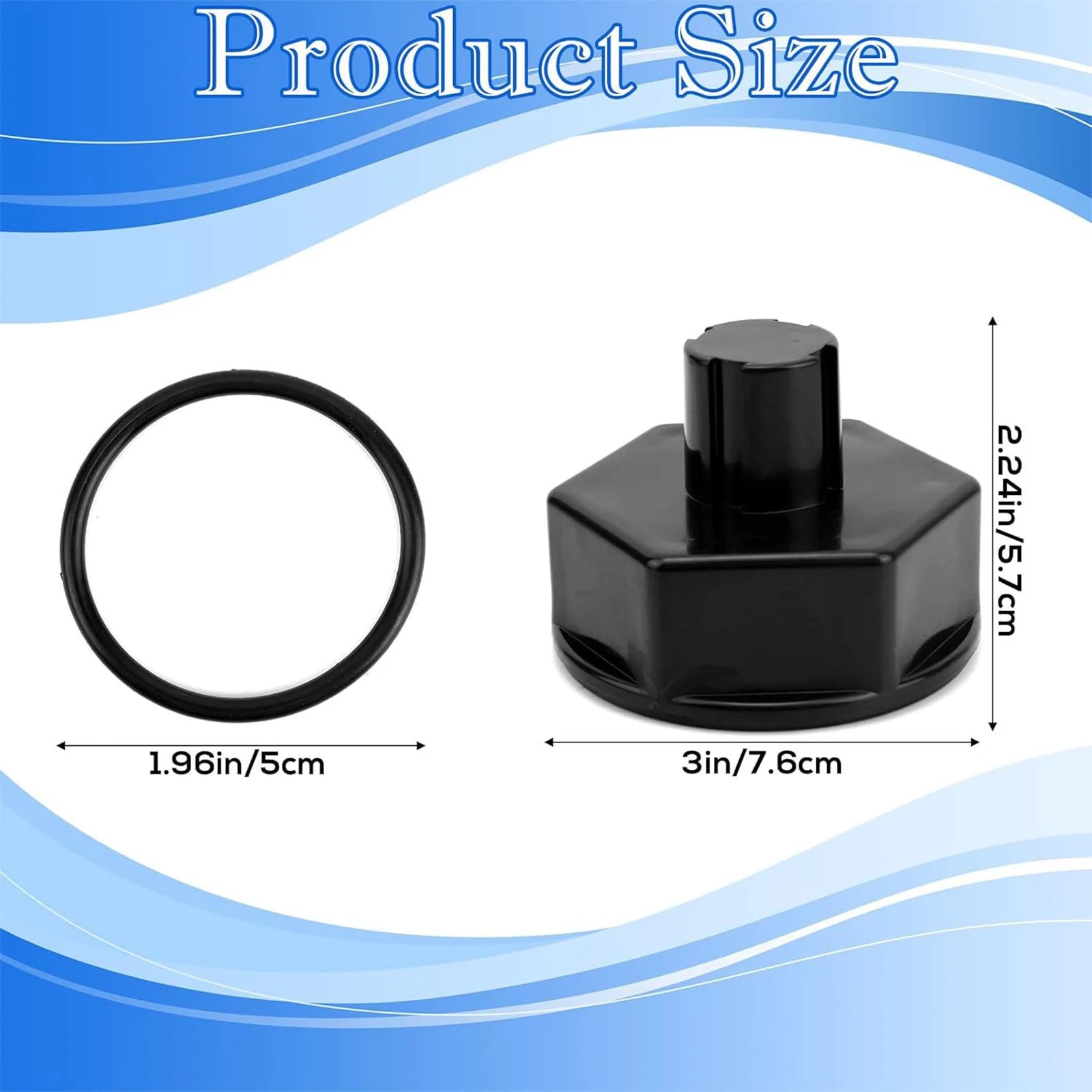 Plastic Pool Filter Drain Cap Sealing Gasket Leak-proof Plug