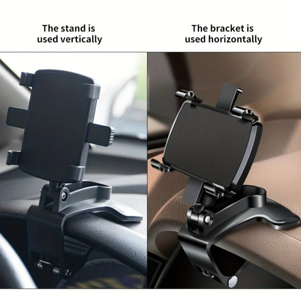 360° Car Phone Holder – Universal Dashboard Clip Mount GPS Car Phone Mount Zpaxo