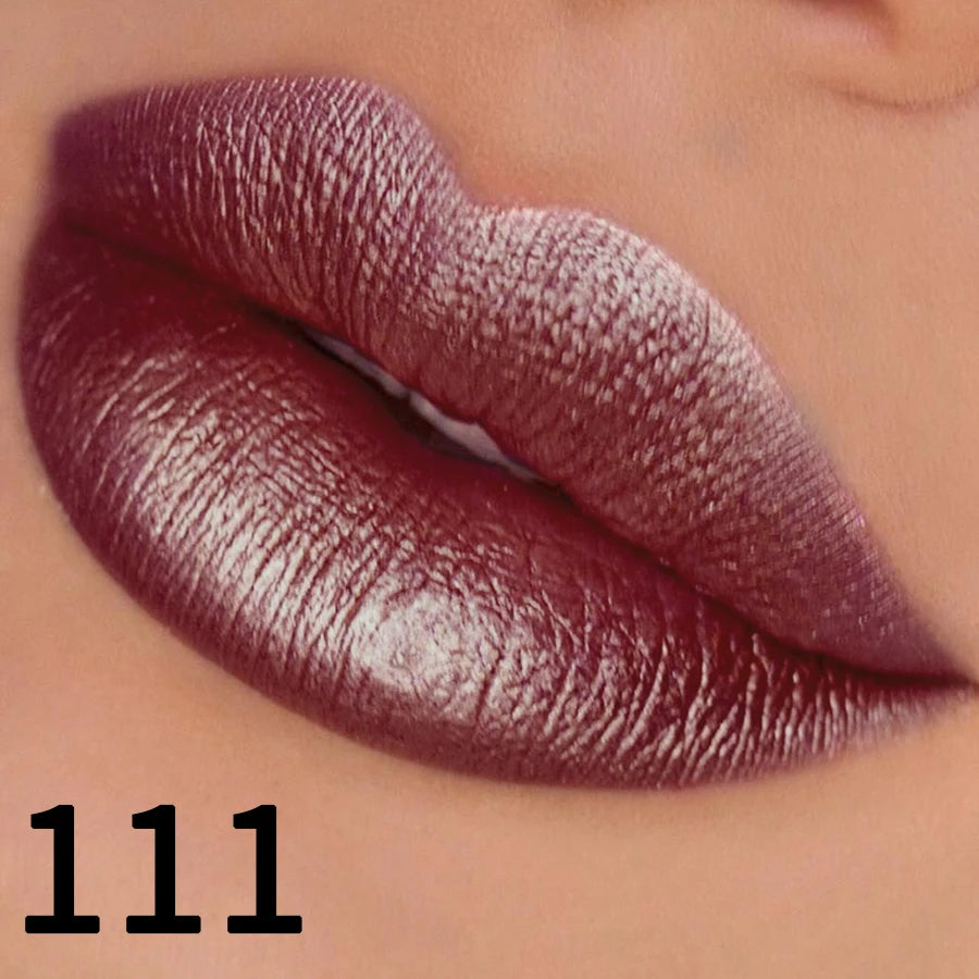 19 Colors Glitter Lipstick Hydrating Red Pink Sparkling Shine Lip Zpaxo 111
