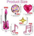 Singer Balloons Music Note Guitar Disco Foil Dancing Queen Rock