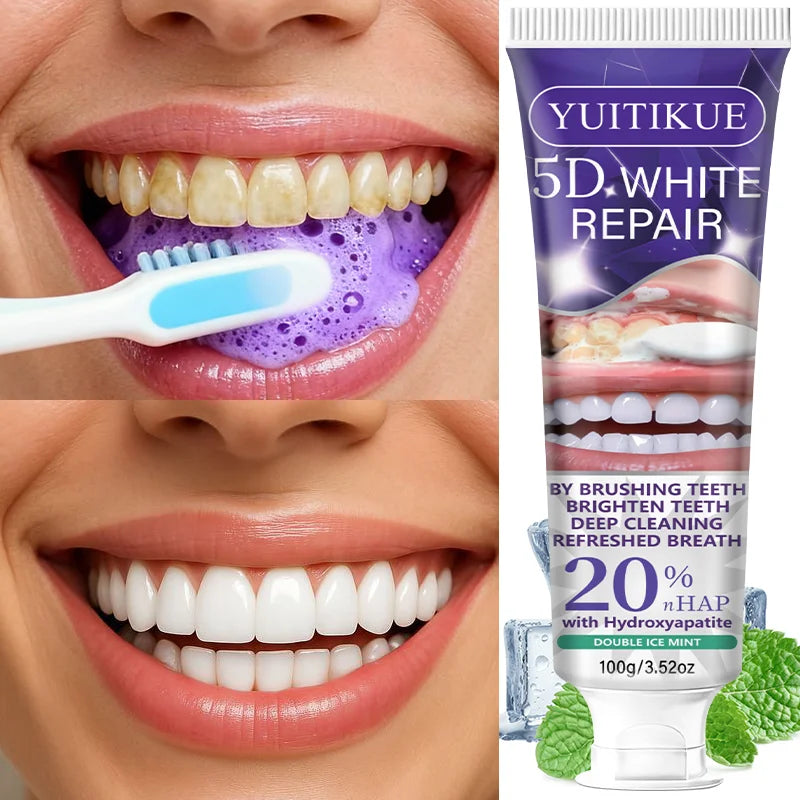 5D White Repair Toothpaste – 20% Hydroxyapatite Whitening 100g Whitening Toothpaste Zpaxo