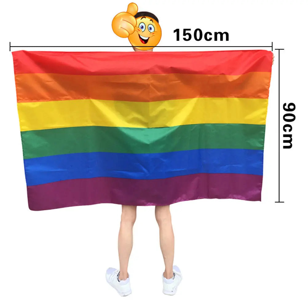 Polyester Cape Cloak Easy Wear Bright Rainbow Design Pride Parades Zpaxo