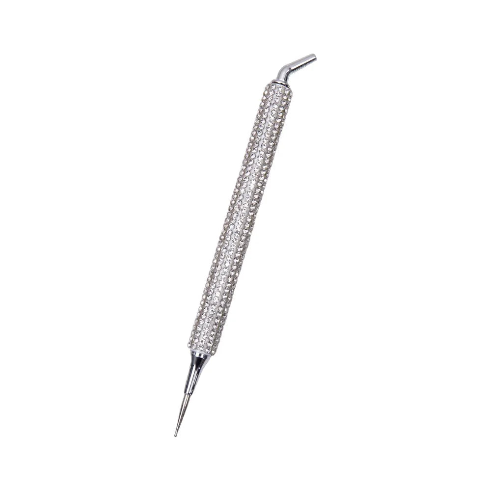 Dual-ended Rhinestone Picker Pen DIY Manicure Light Luxury Nail Art Zpaxo white