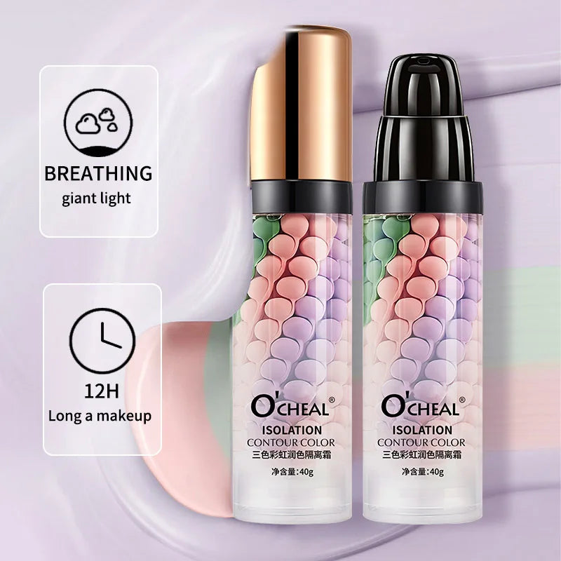 Three-color Makeup Base Light Moisturizing Easy Apply Provides