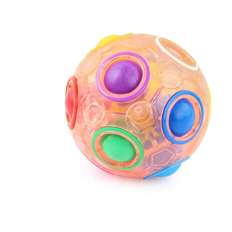 Magic Rainbow Puzzle Ball 3D Matching Brain Teaser Fun Stress Zpaxo Red