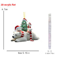 Christmas 2D Acrylic Animal Ornaments – Tree, Keychain & Bag Decor