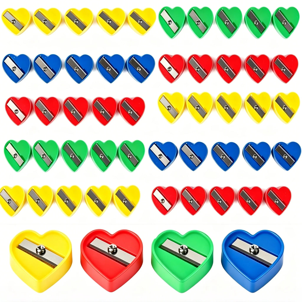 Heart Pencil Sharpeners Manual Compact Mini Sharpener School Zpaxo 10pcs random