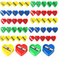 Heart Pencil Sharpeners Manual Compact Mini Sharpener School Zpaxo 10pcs random