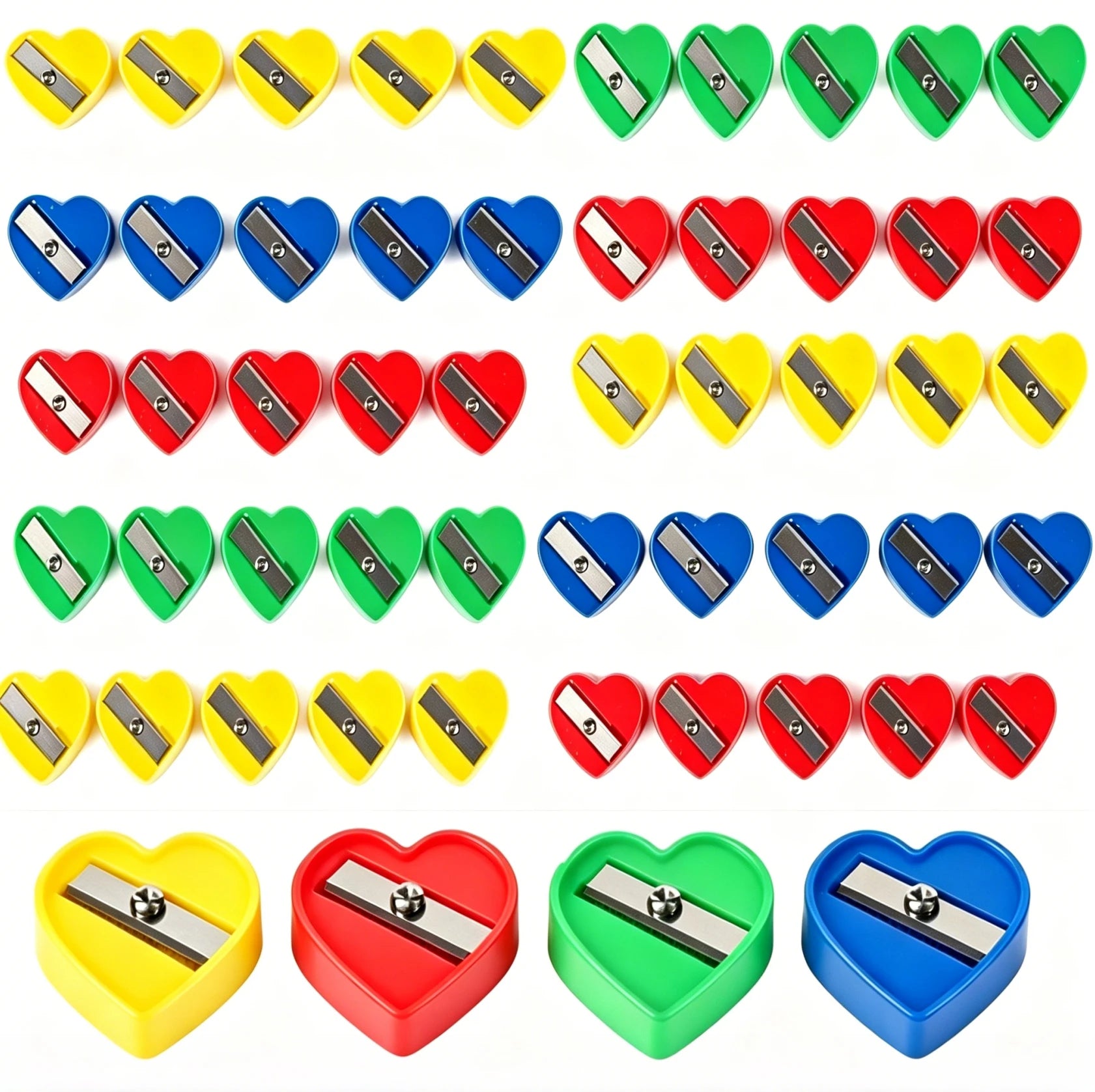 Heart Pencil Sharpeners Manual Compact Mini Sharpener School Zpaxo 10pcs random