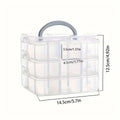 3 Tier 18-Grid Transparent Adjustable Stackable Compartment Slot Plastic Storage Box For Organizing Toys Jewelry Accessories Zpaxo 1pc