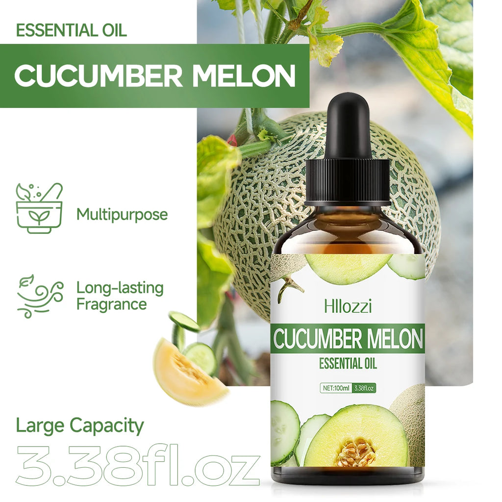 CUCUMBER MELON ESSENTIAL OIL high-quality moisturizing nourishing massage oil with refreshing scent, suitable for all skin types Zpaxo