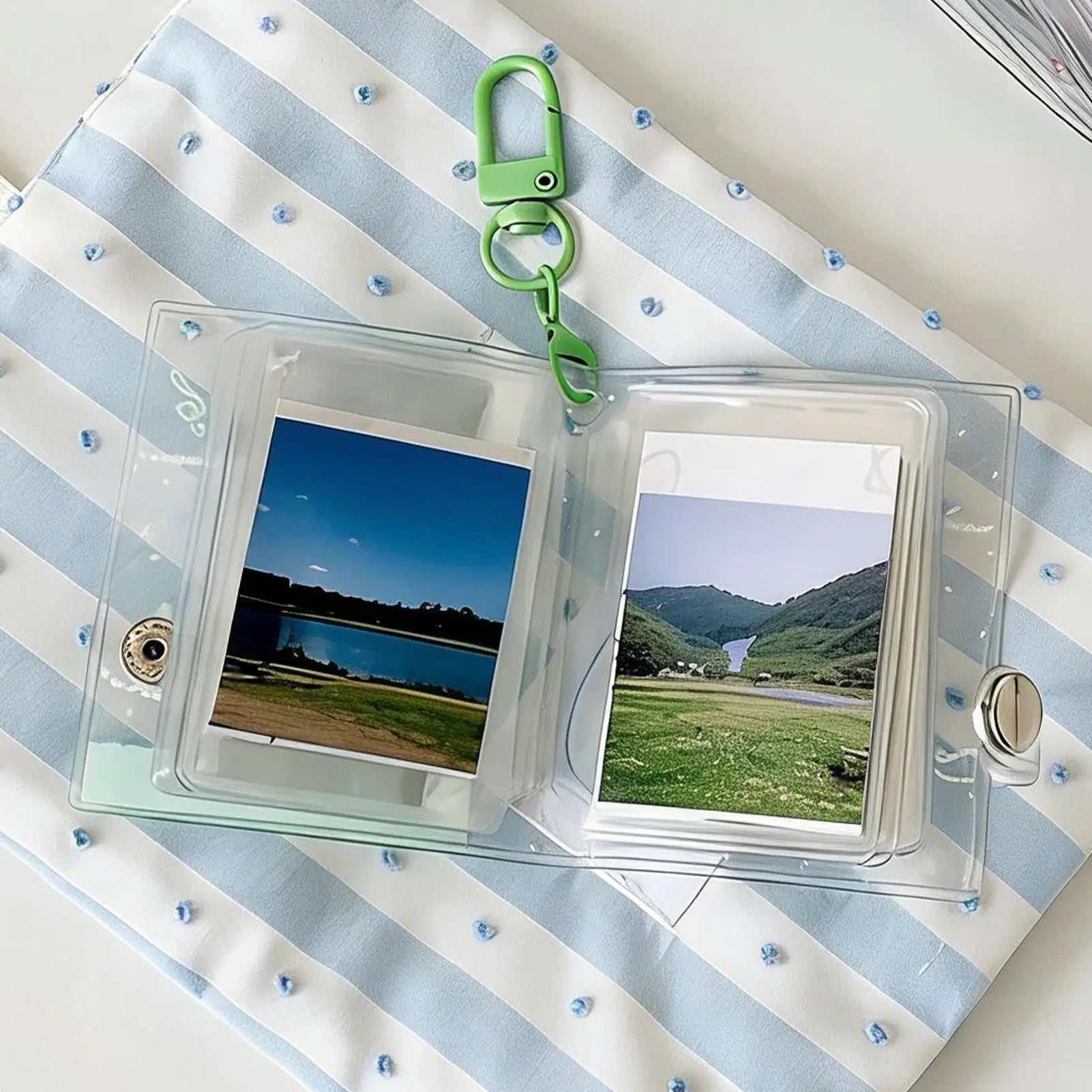 Photo Keychain Heart Shaped Handmade Picture Insert Key Ring Holder
