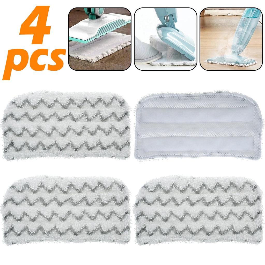4Pcs Microfiber Steam Mop Replacemen Pad Washable Cleaner Pad Reusab Stem Replacement Pad Soft Steam Compatible with Shark S1000 Zpaxo 4pcs