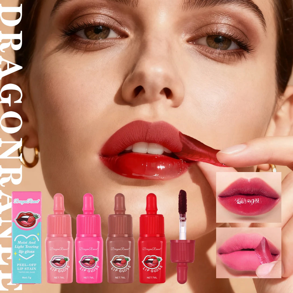 Peel-Off Lip Gloss, Velvet Matte, Moisturizing, Waterproof, Long-Lasting, Non-Fading Lipstick, Sweat-Proof, Delicate, Everyday Versatile Lip Color Zpaxo