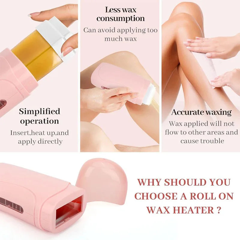Roll-On Electric Waxing Kit – Hair Removal for All Skin Types Roll-On Waxing Kit Zpaxo